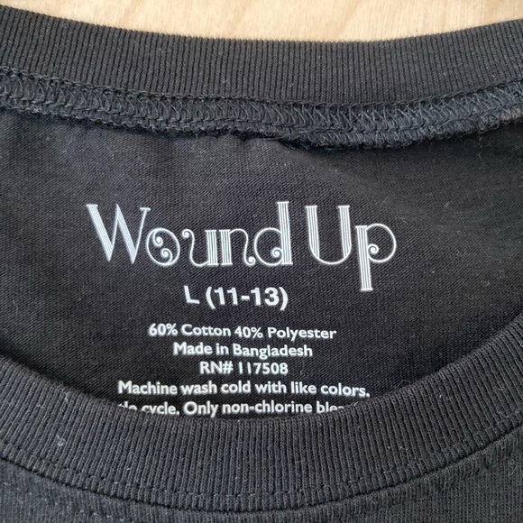 Wound Up Black Tee “I Have No Idea What I’m Doing” with Colorful Text - Picture 2 of 4